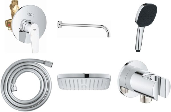 Sada vanová baterie Grohe Start Flow 29117000, hlavová sprcha Grohe Vitalio Comfort 26695000, 27851000, 26962001, 26397001, 28741002