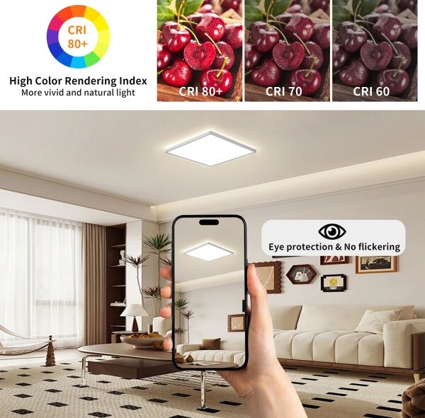 Brilagi - LED Koup. str. svít. ULTRA SLIM LED/18W/230V 30x30 cm stříbrná IP54