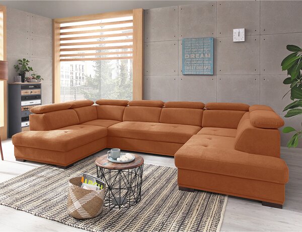 Sedací souprava UMBRIA IV | 207x350x207 | rozkládací + úložný prostor | VÝBĚR LÁTEK