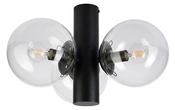 Stropní svítidlo SFERIO 3xE14/5W/230V černá/čirá