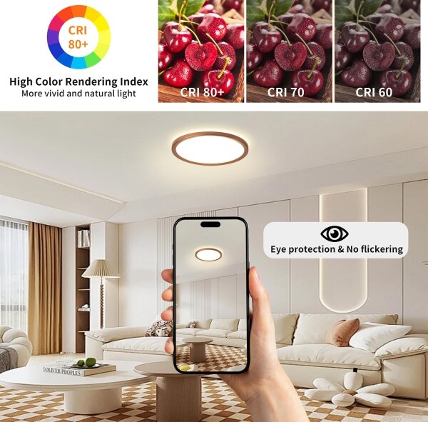 Brilagi - LED Koup. str. svít. ULTRA SLIM LED/12W/230V pr.22,5 cm rose gold IP54