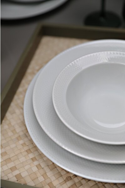 Jídelní sada 18 ks bílá/porcelán
