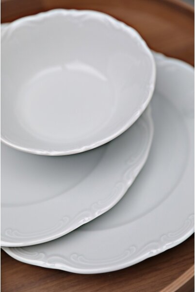Jídelní sada 18 ks bílá/porcelán