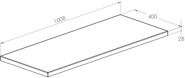 Roca Kwadro deska 100.8x40 cm bílá A857965806
