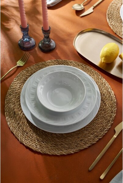 Jídelní sada 18 ks bílá/porcelán