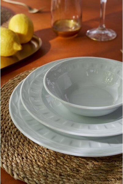 Jídelní sada 18 ks bílá/porcelán