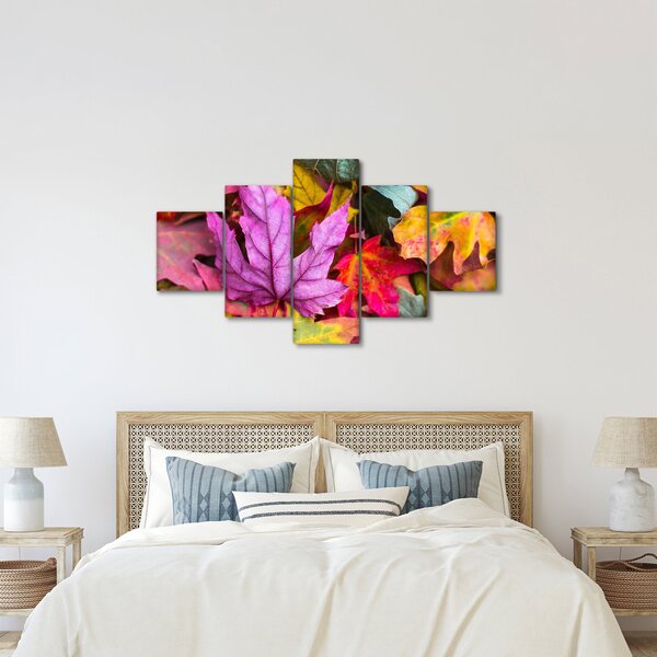 Obraz - podzimní listy (125x70 cm)