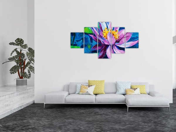 Obraz leknínu na vodě (125x70 cm)