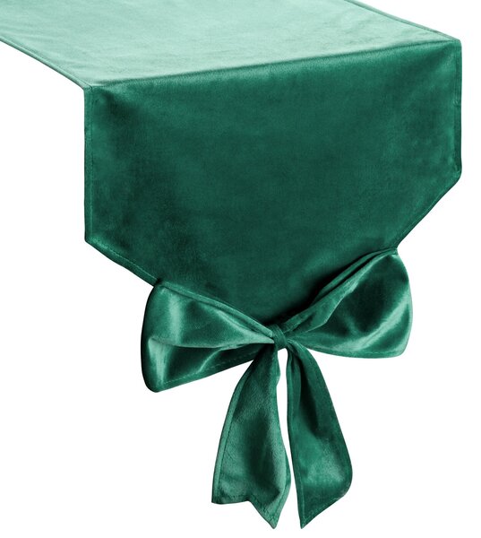 VÁNOČNÍ BĚHOUN NA STŮL RIBBON 32X240 CM TMAVĚ ZELENÝ