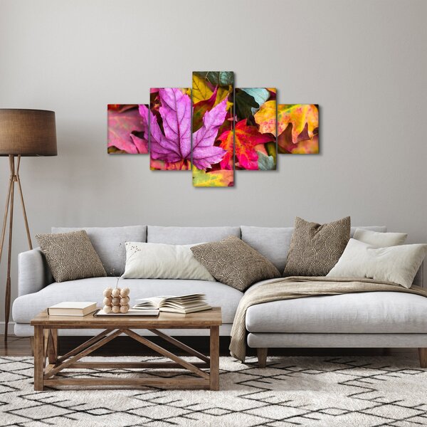 Obraz - podzimní listy (125x70 cm)