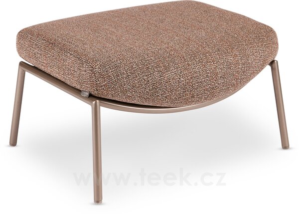 Stern Podnožka Zoe, Stern, 76x55x38 cm, rám lakovaný hliník černý (black matt), venkovní látka barva Mélange grey, rychleschnoucí výplň, včetně krycí plachty