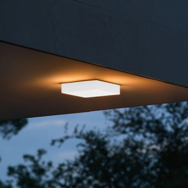 Ideal lux 326238 SNOW venkovní stropní svítidlo 250x250mm LED 18W 1950/1360lm 3000K IP65 bílá