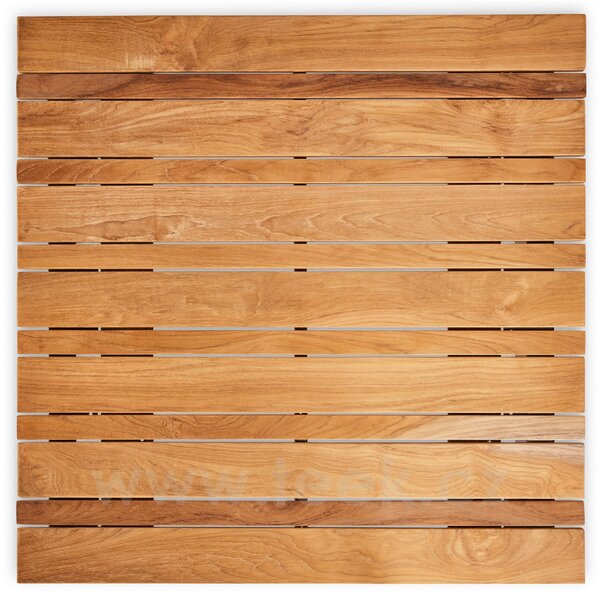 Stern Konferenční stolek Luc, Stern, čtvercový 80x80x40 cm, rám lakovaný hliník sand matt, deska teak