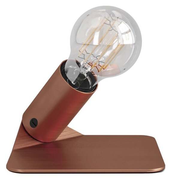 Creative cables Stolní lampa SI! 5V se žárovkou A60 a kovovým podstavcem Barva: Matná měď