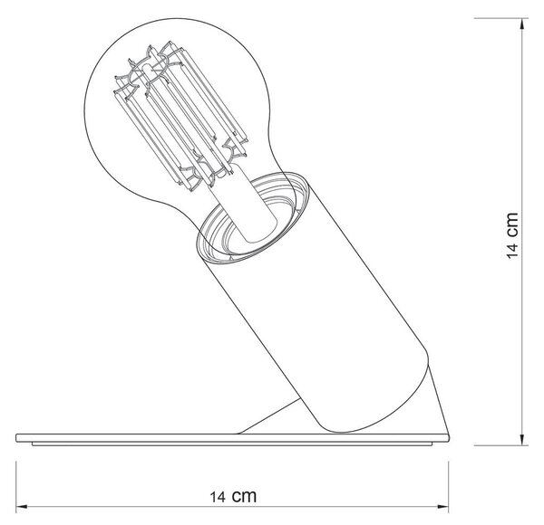 Creative cables Stolní lampa SI! 5V se žárovkou A60 a kovovým podstavcem Barva: Matná měď