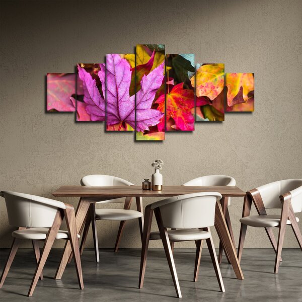 Obraz - podzimní listy (210x100 cm)