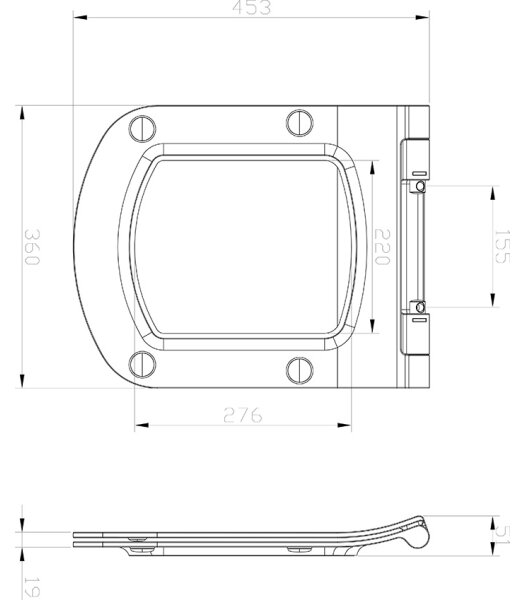 Ravak X01673 - Záchodové prkénko SoftClose CLASSIC SLIM bílá