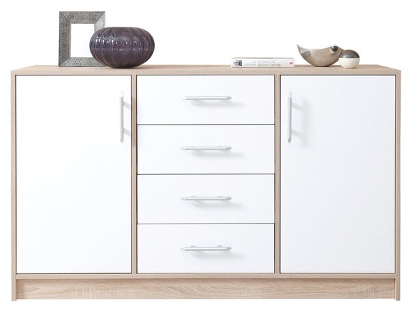 SMART sb | komoda SRK1 | 140 cm | sonoma/bílá