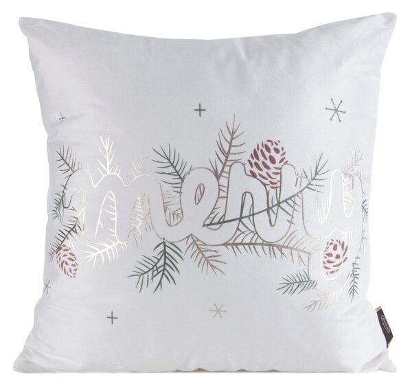 VÁNOČNÍ DEKORAČNÍ POVLAK NA POLŠTÁŘ MERRY1 45X45 CM VZOROVANÝ