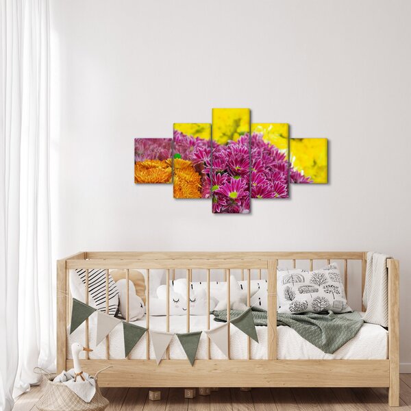 Obraz růžové květiny (125x70 cm)