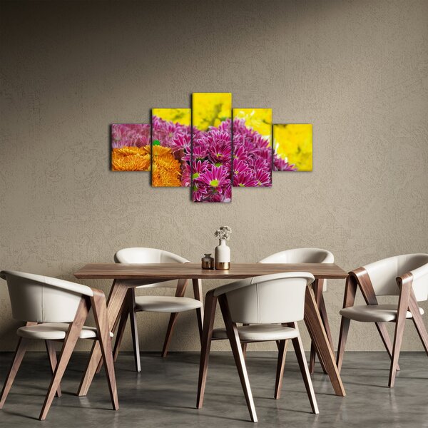 Obraz růžové květiny (125x70 cm)