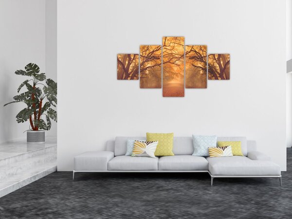 Obraz cesty v podzimní krajině (125x70 cm)