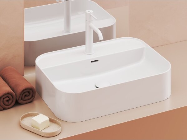 Ravak XJX01155005 - Umyvadlo na desku CERAMIC SLIM 55x40 cm keramika/bílá