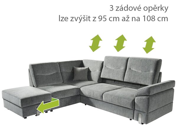 Sedací souprava SALSA TREND | 230x268 | každodenní spaní | VÝBĚR TKANIN