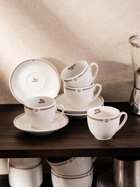 Sada šálků PATISERIE s podšálky 007063 100 ml (4 ks)