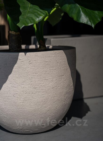 Luca Lifestyle Květináč Terreno New Egg Pot, Luca Lifestyle, průměr 55 cm, výška 46 cm, barva sand