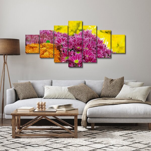 Obraz růžové květiny (210x100 cm)