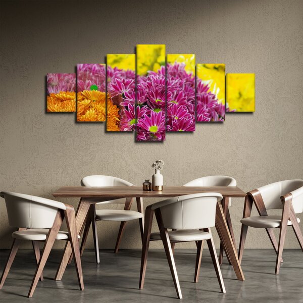 Obraz růžové květiny (210x100 cm)