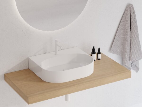 Ravak XJX01155004 - Umyvadlo na desku CERAMIC SLIM 55x45 cm keramika/bílá