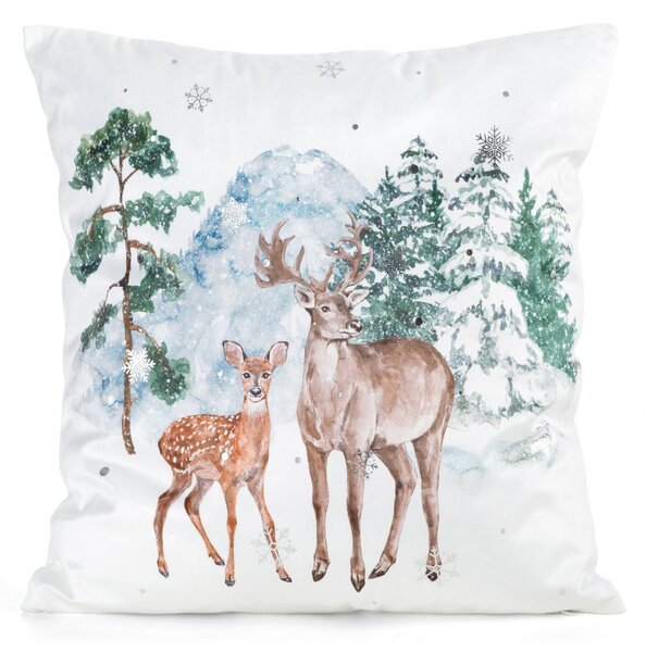 VÁNOČNÍ DEKORAČNÍ POVLAK NA POLŠTÁŘ POLAR1 45X45 CM VZOROVANÝ