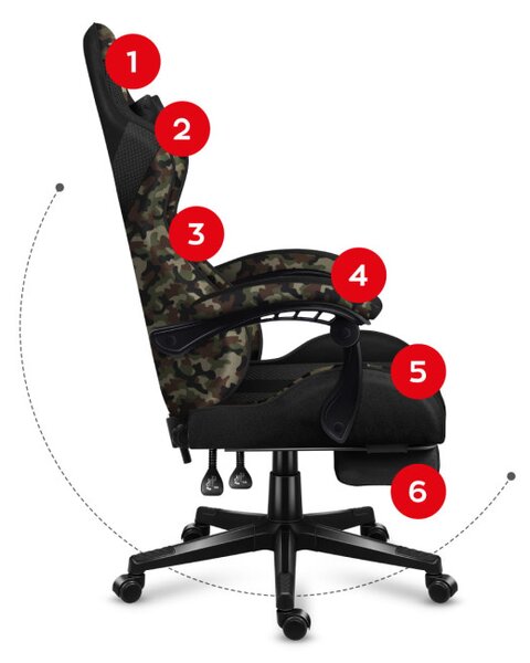 Herní židle Force - 4.7 camo mesh