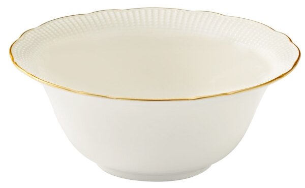 Jídelní sada 24 ks bílá/zlatá/porcelán