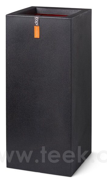 Capi Europe Květináč obdélníkový Smooth NL, Capi, 36x36x79 cm, recyklovatelná PE směs, barva black