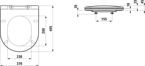 LAUFEN H8989650000001 - Záchodové prkénko PRO duroplast/bílá