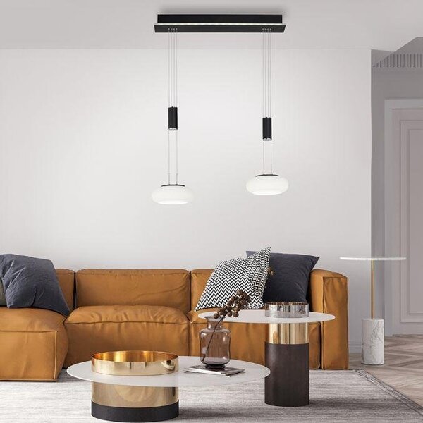 Paul Neuhaus Závěsné LED svítidlo Q-ETIENNE 21,7W, š. 65 cm, CCT 2700-5000K, dálkové ovládání