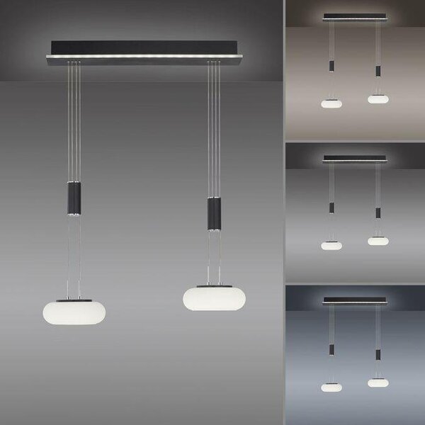 Paul Neuhaus Závěsné LED svítidlo Q-ETIENNE 21,7W, š. 65 cm, CCT 2700-5000K, dálkové ovládání