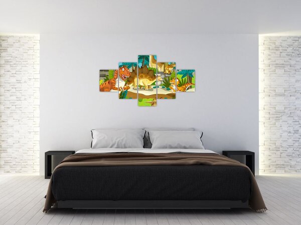 Obraz - Dinosaurie (125x70 cm)