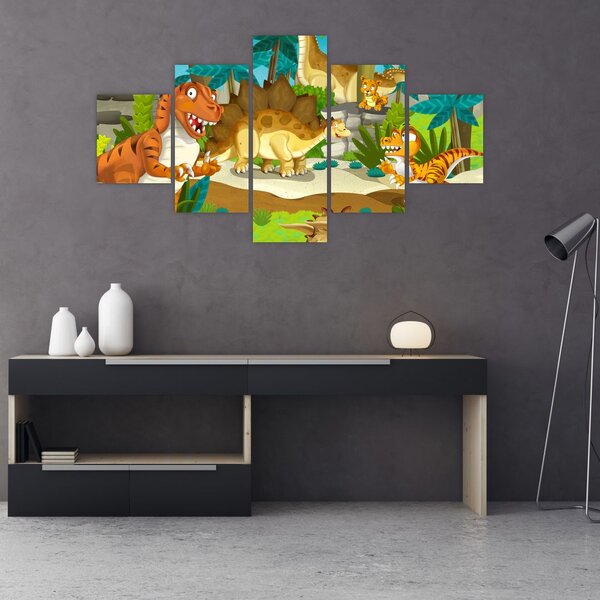 Obraz - Dinosaurie (125x70 cm)