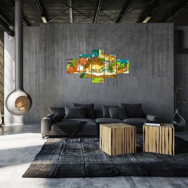 Obraz - Dinosaurie (125x70 cm)