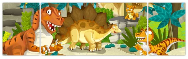 Obraz - Dinosaurie (170x50 cm)