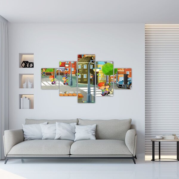 Obraz - Dětské městečko (125x70 cm)