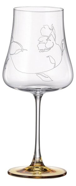 BOHEMIA IDUNA AMBER BOTTOM SKLENICE NA VÍNO 650 ML SADA 6 KS
