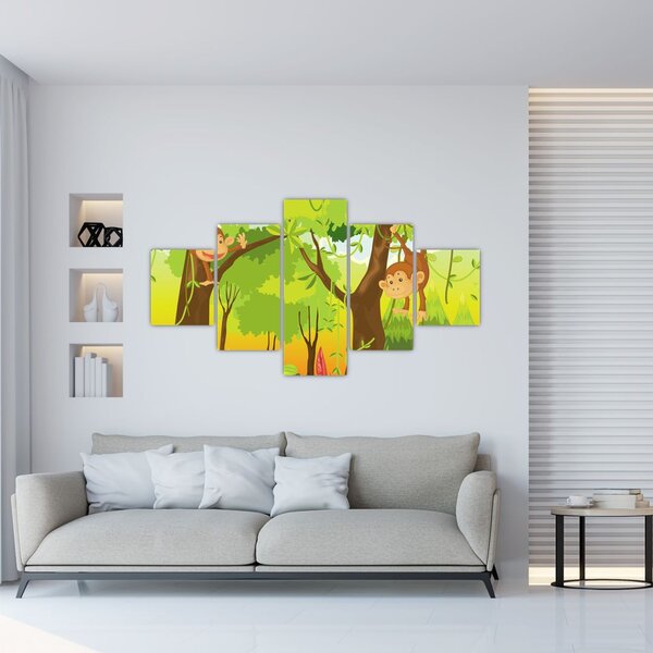 Obraz - Opičáci (125x70 cm)