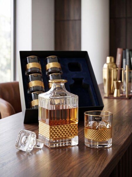 BOHEMIA PRESTIGE ELEGANTE ROYAL GOLD SADA NA WHISKY 1+6 KS