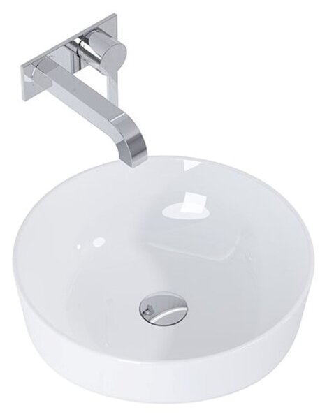 Elita Lorca umyvadlo 41.5x41.5 cm kulatý na pult bílá lesk RE040420048060