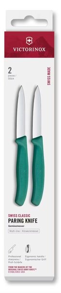 Victorinox - Sada kuchyňských nožů na zeleninu SWISS CLASSIC 8 cm 2 ks tyrkysová